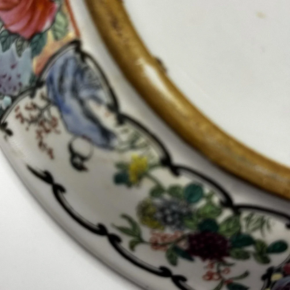 Vintage Mid Century Chinese Plate With Zhuanshu Mark 8 Inch‎